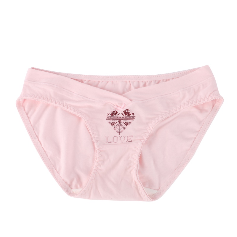 Women Pregnant Briefs Underwear Floral Cotton Maternity Panty Low Rise